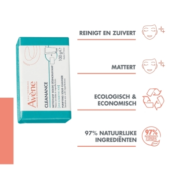 Avène Cleanance Reinigend Wasblokje Diepreinigend 100gr